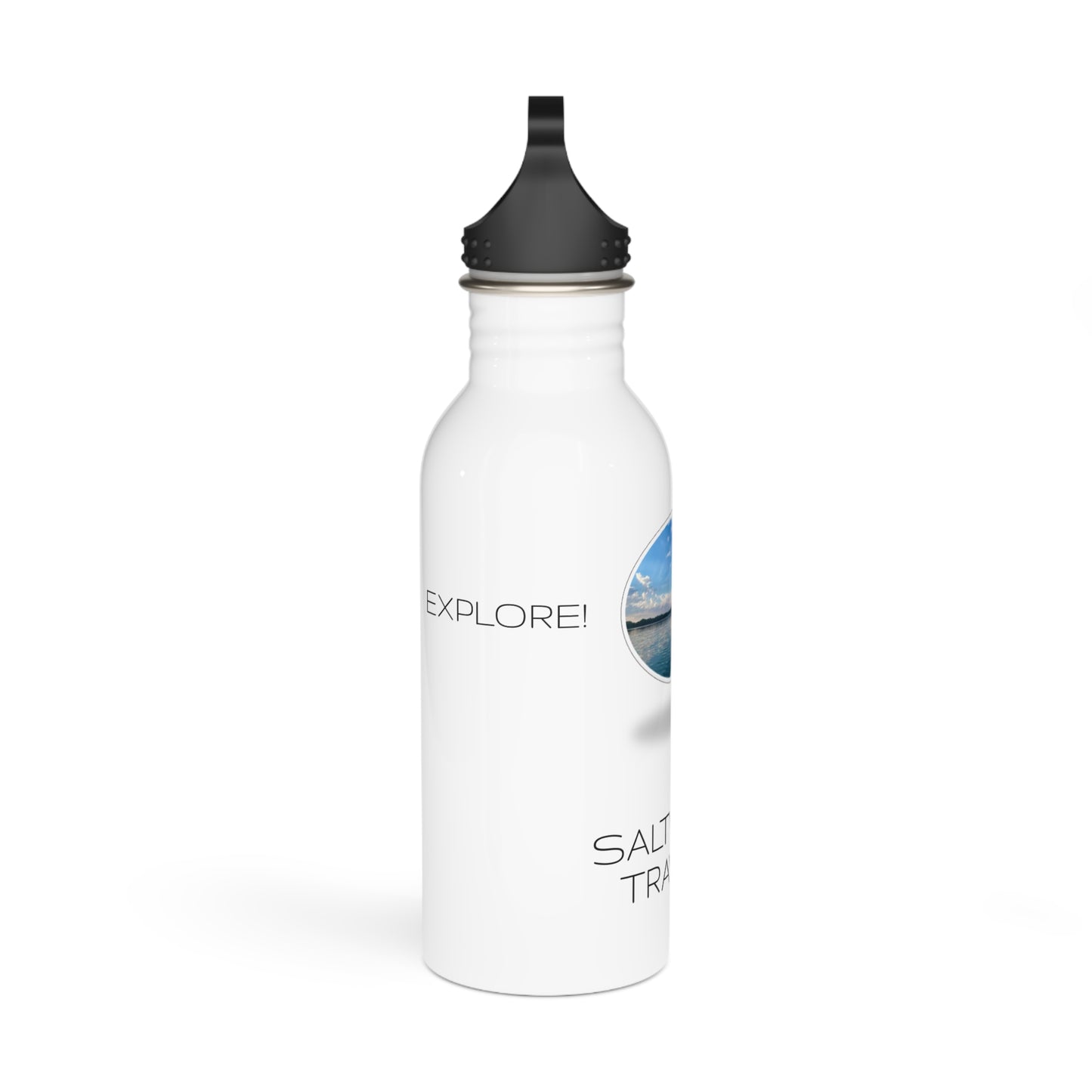 "Saltwater Travels" Kayak Stainless Steel Water Bottle