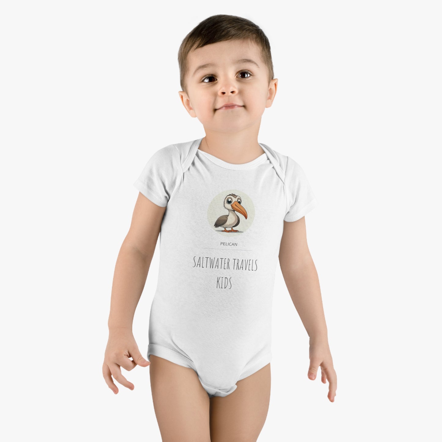 "Saltwater Travels" Onesie® Organic Baby Bodysuit