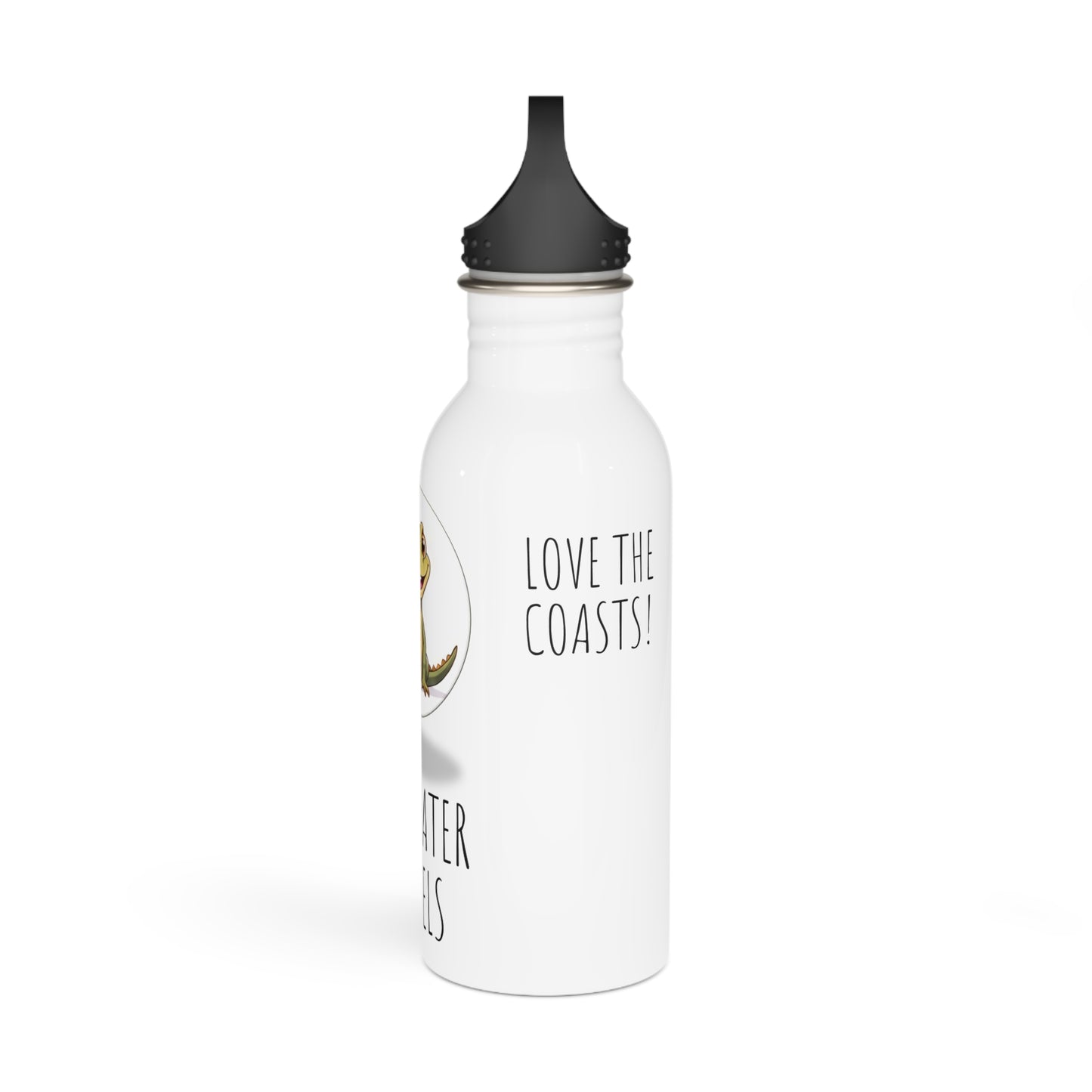"Saltwater Travels" Iguana Stainless Steel Water Bottle - 20 oz