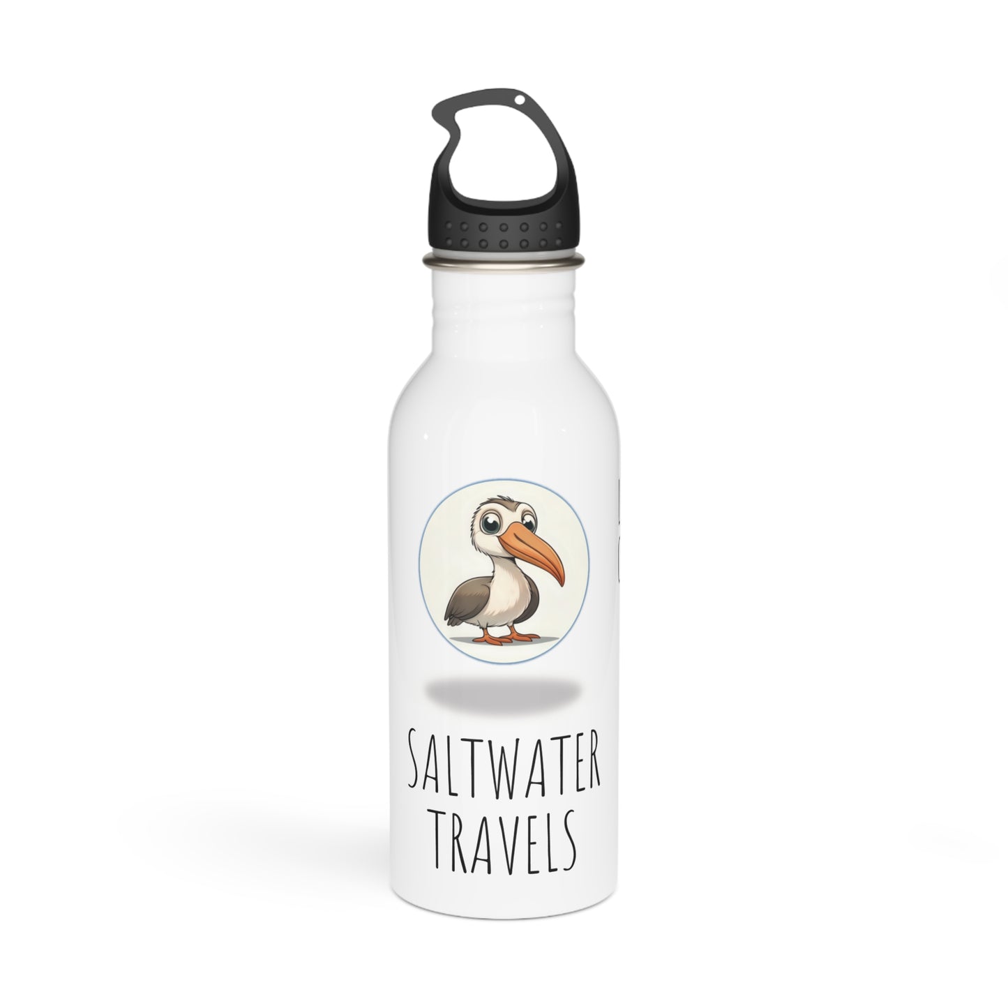 "Saltwater Travels" Pelican Stainless Steel Water Bottle