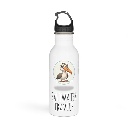 "Saltwater Travels" Pelican Stainless Steel Water Bottle