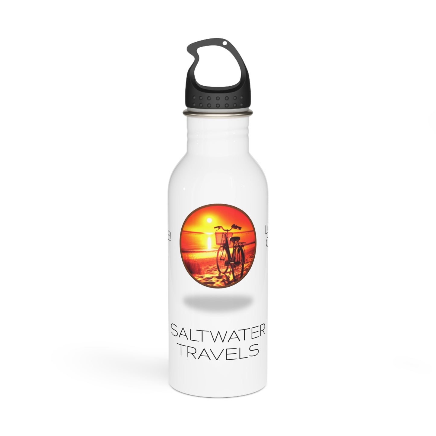 "Saltwater Travels" Bicycle Stainless Steel Water Bottle