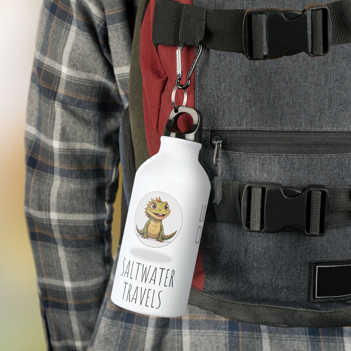 "Saltwater Travels" Iguana Oregon Sport Bottle