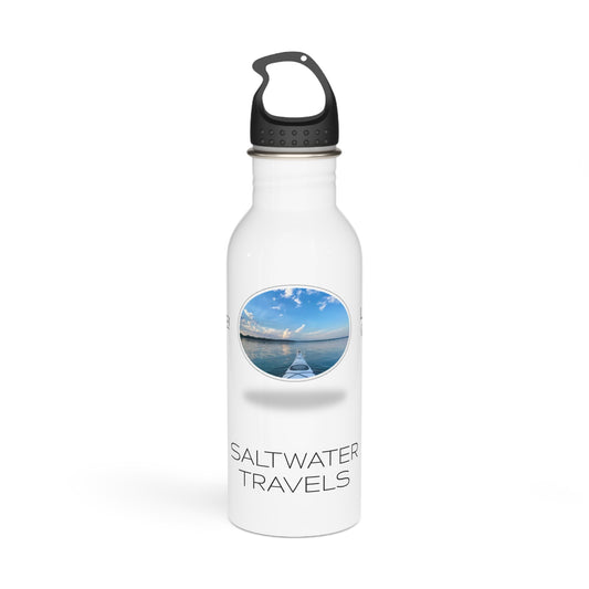 "Saltwater Travels" Kayak Stainless Steel Water Bottle